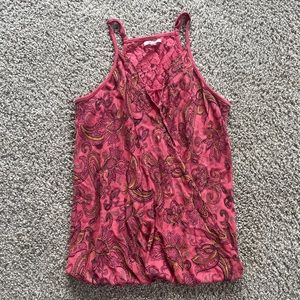 Maurices Size Large Pink Floral/Paisley Tank